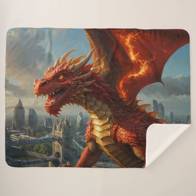 Couverture Sherpa Un dragon gallois rouge terrorisait Londres (Devant (Horizontal))