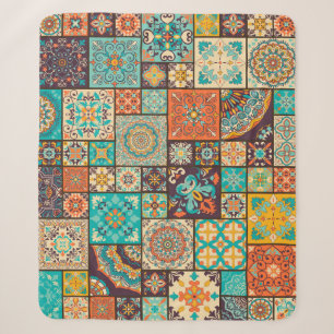Couverture Sherpa Un motif en tuiles arabes et islamiques.