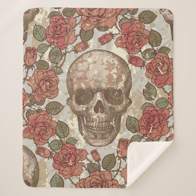 Couverture Sherpa Un ornement sans faille dans un style rétro avec d (Devant)