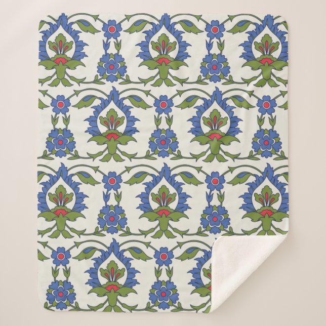 Couverture Sherpa Un ornement traditionnel arabe sans couture. Turc, (Devant)