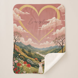 Couverture Sherpa Un regard sincère pour une fille personnalisé