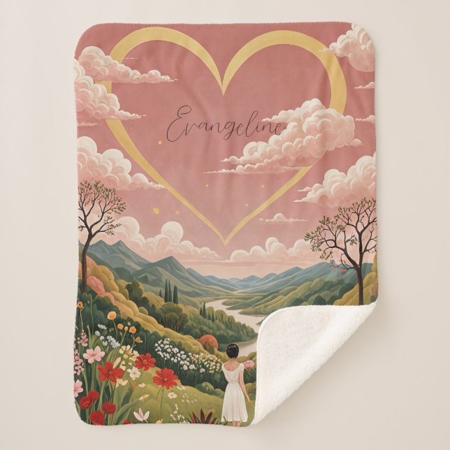 Couverture Sherpa Un regard sincère pour une fille personnalisé (Devant)