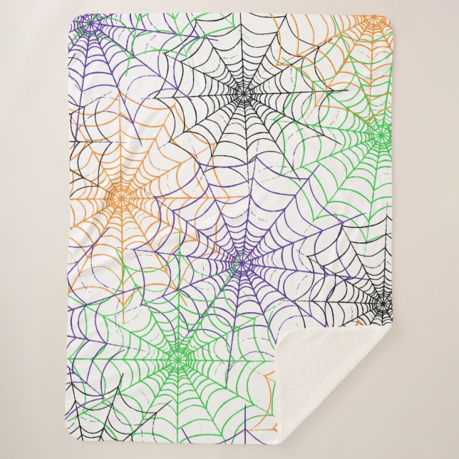 Couverture Sherpa Un simple Motif Web d'Halloween Spider (Devant)