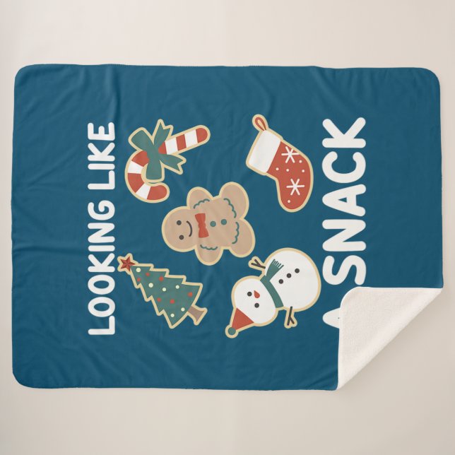 Couverture Sherpa Un Snack Joyeux Noël Père Noël (Devant (Horizontal))
