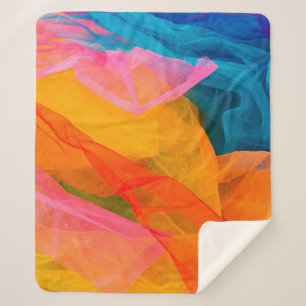 Couverture Sherpa Un tissu multicolore. arrière - plan, couleur, art