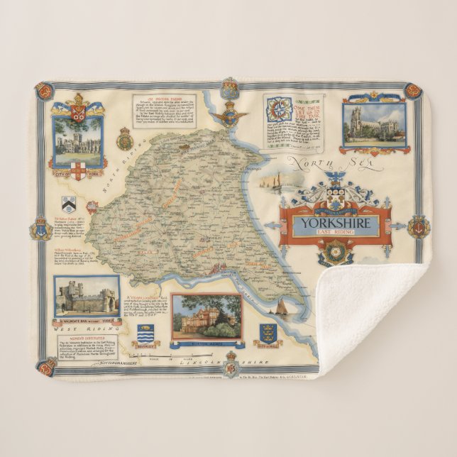 Couverture Sherpa Une carte de Yorkshire : Équitation est (Devant (Horizontal))