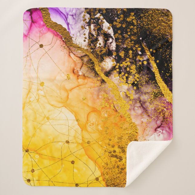 Couverture Sherpa Une créativité transparente. Nuages Abstraits -ART (Devant)