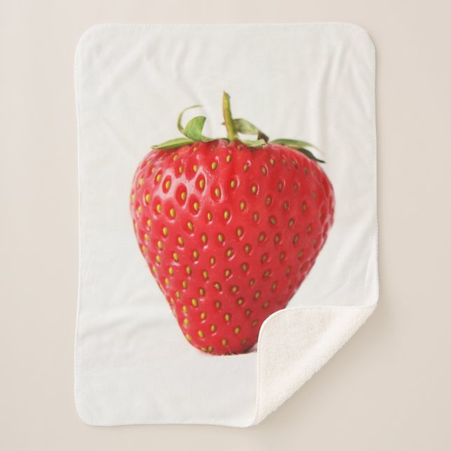 Couverture Sherpa Une fraise rouge sbcnm (Devant)
