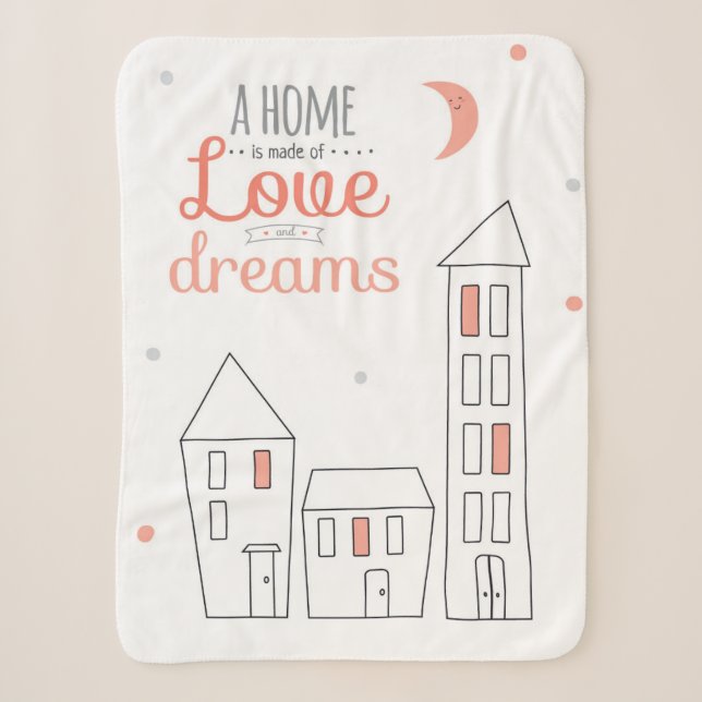 Couverture Sherpa Une maison est faite d'amour et rêves (Devant)