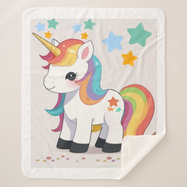 COUVERTURE SHERPA UNICORN BLANKET (Devant)