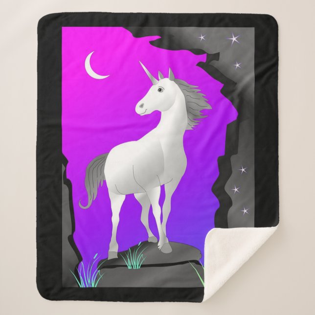 Couverture Sherpa Unicorne (Devant)