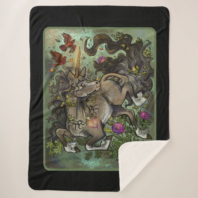 Couverture Sherpa Unicorne au coeur sauvage (Devant)