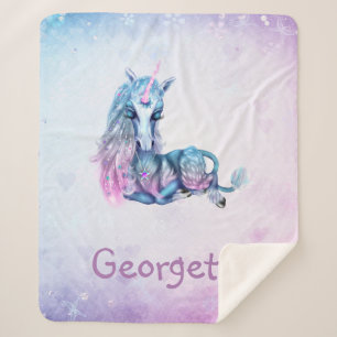 Couverture Sherpa Unicorne Sherpa Blanket