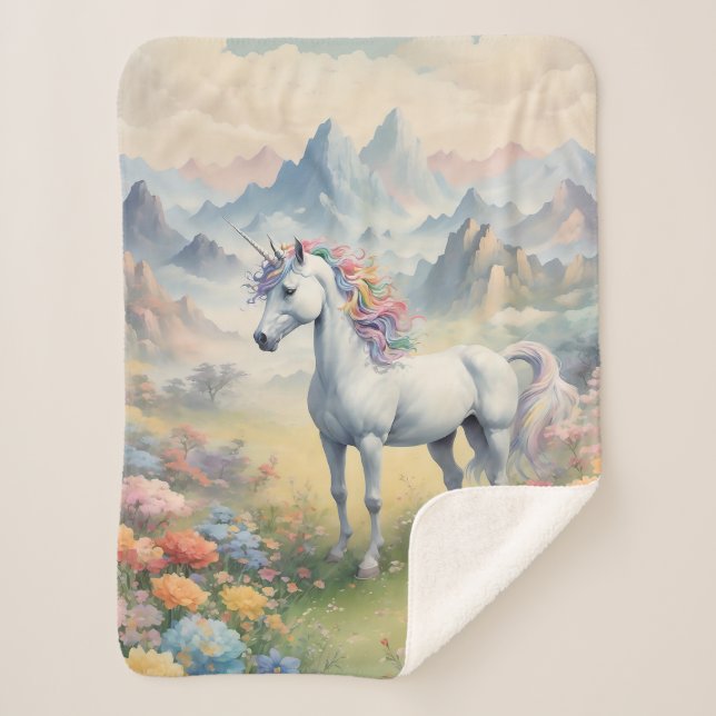 Couverture Sherpa Unicorne Sherpa Blanket (Devant)