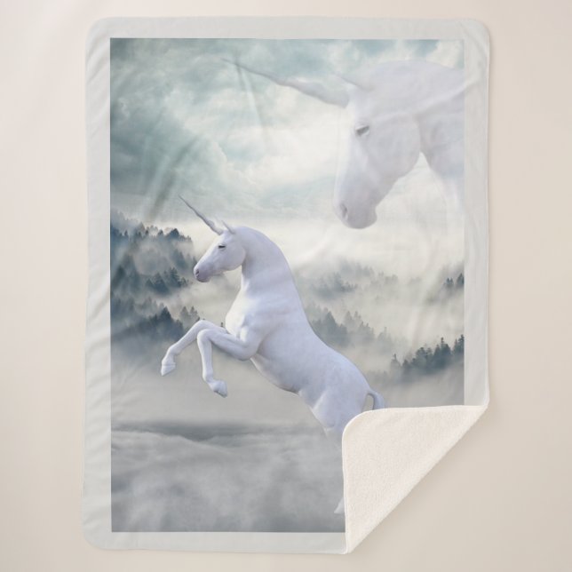 Couverture Sherpa Unicornes (Devant)