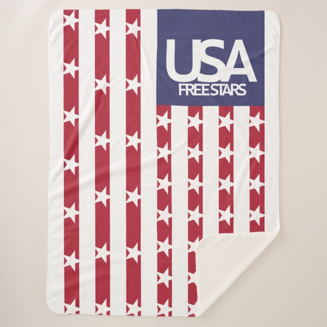 COUVERTURE SHERPA USA/EEUU FREE STARS FLAG BY MASANSER PIXELAT (Devant)