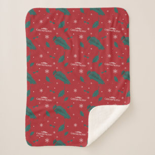 Couverture Sherpa Vacances de Noël Holly Motif
