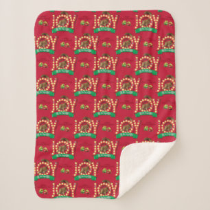 Couverture Sherpa Vacances de Noël Joie au Motif des écureuils