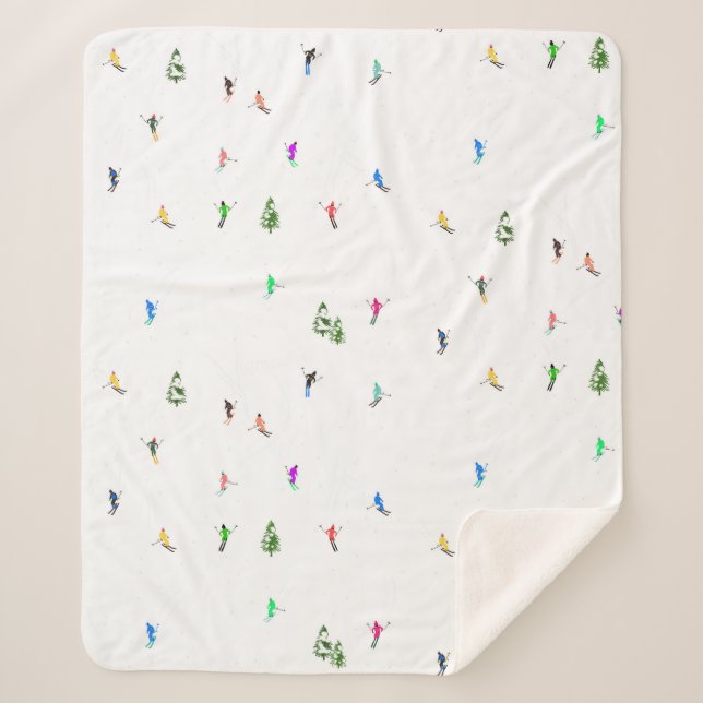 Couverture Sherpa Vacances Skieurs Alpins Illustration (Devant)