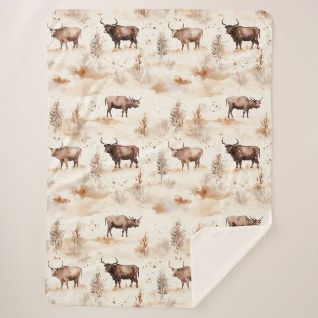 Couverture Sherpa Vache des Highlands de l'Ouest Sud-Ouest (Devant)