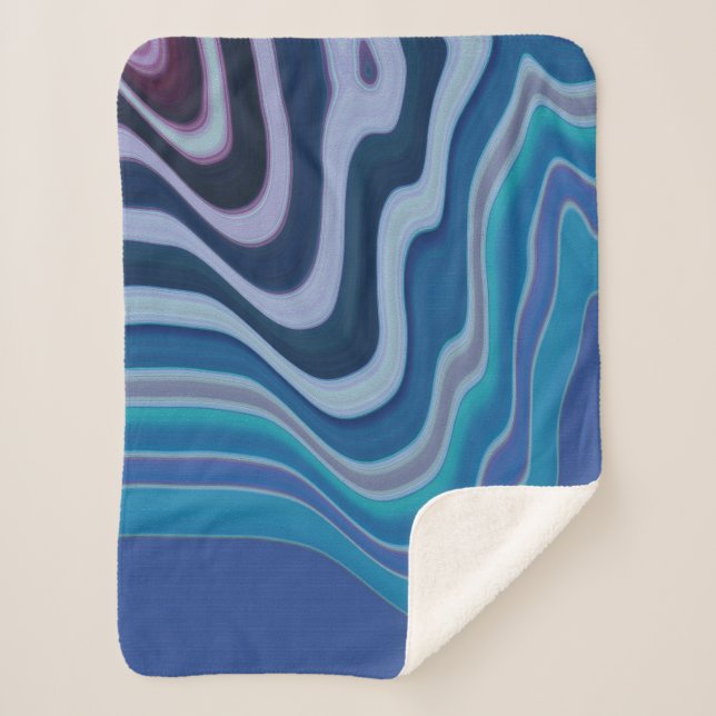Couverture Sherpa Vague bleue (Devant)