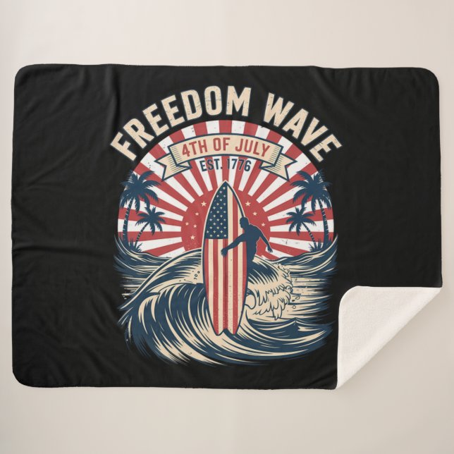 Couverture Sherpa Vague de liberté 4 juillet (Devant (Horizontal))
