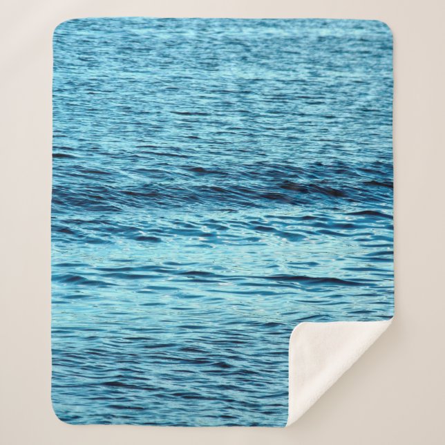 Couverture Sherpa Vague d'eau bleue abstraite fond abstrait, aqua, (Devant)