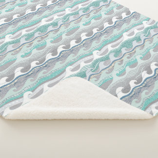 Couverture Sherpa vagues