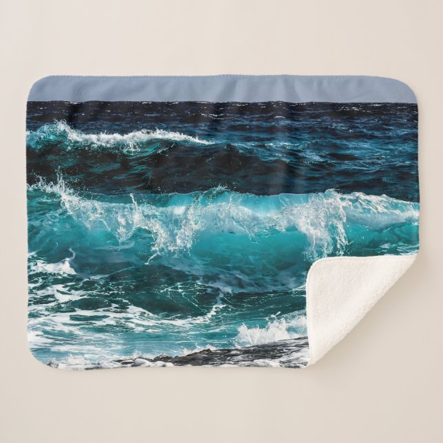 COUVERTURE SHERPA VAGUES OCÉANES (Devant (Horizontal))