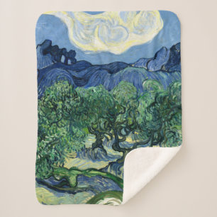 Couverture Sherpa Van Gogh Les Oliviers Paysage Peinture