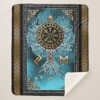 Couverture Sherpa Vegvisir Yggdrasil Viking Rune Norse