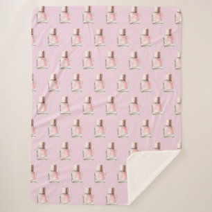 Couverture Sherpa Vernis à Ongles Rose pour Enterrement de Vie de Je