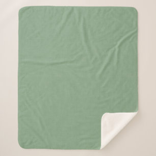 Couverture Sherpa Vert émerisé assourdi.