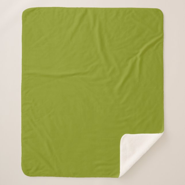 Couverture Sherpa Vert tendance (uni) (Devant)