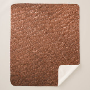 Couverture Sherpa Vêtements de structure brun cuir