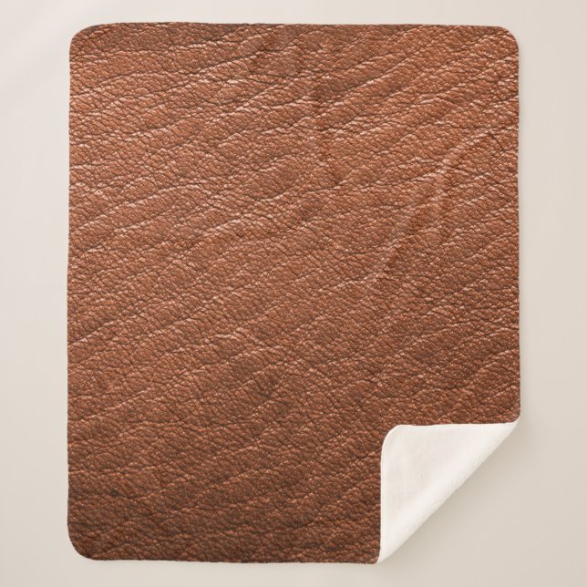 Couverture Sherpa Vêtements de structure brun cuir (Devant)