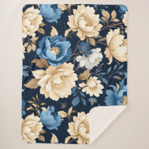 Victorian flowers Blue