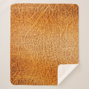 Couverture Sherpa Vieille texture de cuir marron grunge