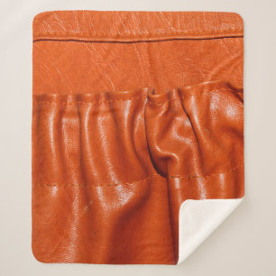 Couverture Sherpa Vieux cuir vintage siège auto détail. bleu, d'anta