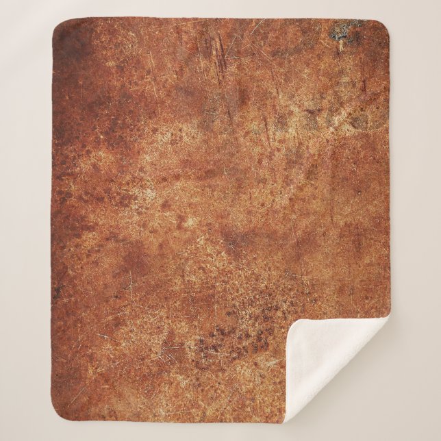 Couverture Sherpa Vieux Grunge Texture métallique rustique (Devant)