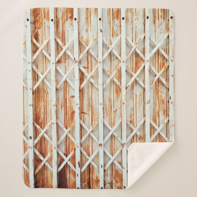 Couverture Sherpa Vieux panneaux de portes en fer sont rouillés. abs (Devant)