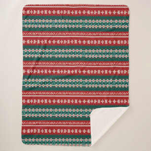 Couverture Sherpa Vilain tricot de Noël Motif traditionnel 13
