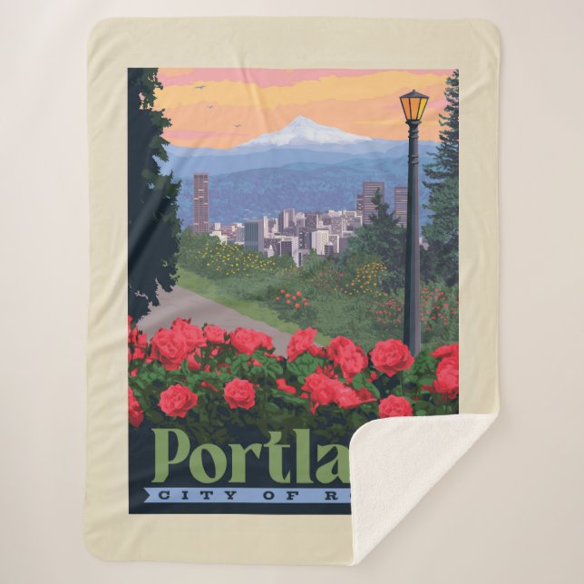 Couverture Sherpa Ville de Rose | Portland, Oregon (Devant)