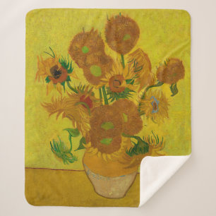 Couverture Sherpa Vincent Van Gogh 15 Peinture de tournesols