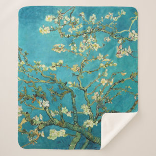 Couverture Sherpa Vincent Van Gogh Blossoming Almond Tree Floral Art