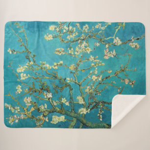 Couverture Sherpa Vincent Van Gogh Blossoming Almond Tree Floral Art