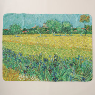 Couverture Sherpa Vincent van Gogh - Champ aux iris près d'Arles