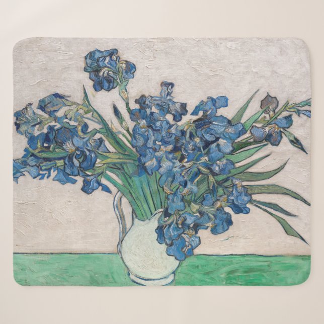 Couverture Sherpa Vincent van Gogh - Iris (Devant (Horizontal))