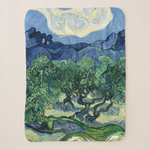 Couverture Sherpa Vincent Van Gogh Oliviers Paysage Montagneux
