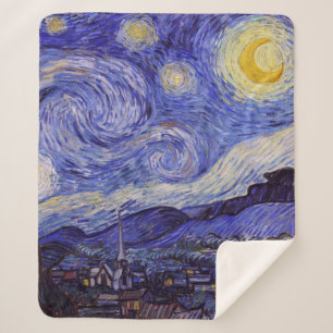 Couverture Sherpa Vincent Van Gogh Starry Nuit Vintage Art